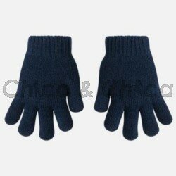 Rękawiczki gładkie 10039 Niebieski