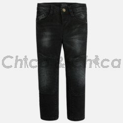 Spodnie jeans biker 04542 Czarny