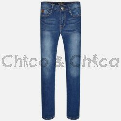 Spodnie jeans slim fit basic 00538 Ciemny